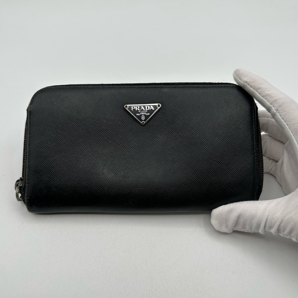 Prada Saffiano Leather Zippy Wallet